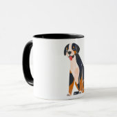 Schattigee Cartoon Dog Coffee Mok (Voorkant links)