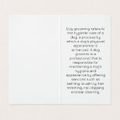 Schattigee Cartoon Dog en Grooming Tools Visitekaartje (Binnenkant ongevouwen)