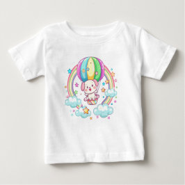 Schattigee Cartoon Dog Hot Air Balloon Baby T-Shir