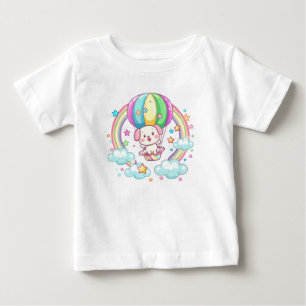 Schattigee Cartoon Dog Hot Air Balloon Baby T-Shir