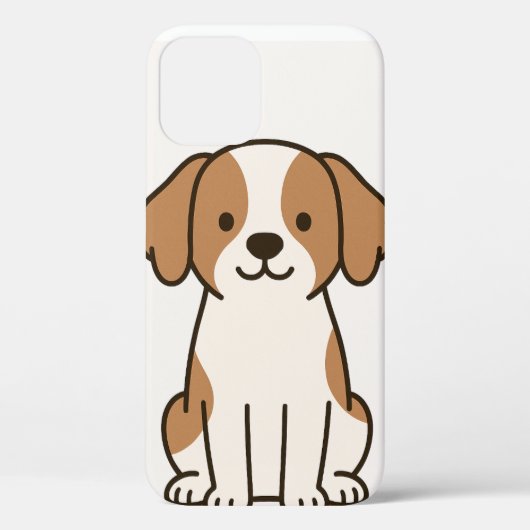 Schattigee Cartoon Dog iPhone Case (Achterkant)