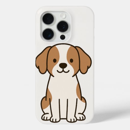 Schattigee Cartoon Dog iPhone Case (Achterkant)