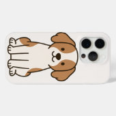 Schattigee Cartoon Dog iPhone Case (Achterkant (horizontaal))