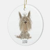 Schattigee Cartoon Dog Kerst Ornament (Links)