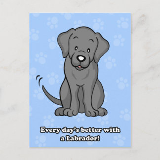 Schattigee Cartoon Dog Labrador Briefkaart
