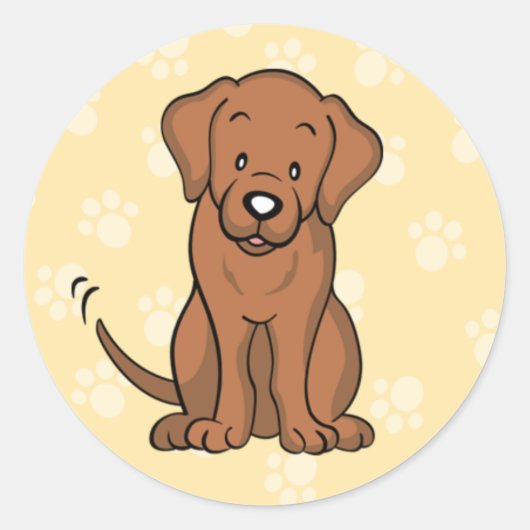Schattigee Cartoon Dog Labrador Sticker (Voorkant)