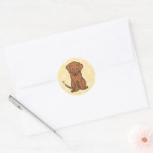 Schattigee Cartoon Dog Labrador Sticker (Envelop)