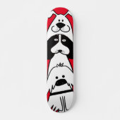 Schattigee Cartoon Dog Minimalistisch Huisdier Ont Persoonlijk Skateboard (Voorkant)