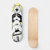 Schattigee Cartoon Dog Minimalistisch Huisdier Ont Persoonlijk Skateboard (Voorkant)