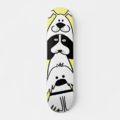 Schattigee Cartoon Dog Minimalistisch Huisdier Ont Persoonlijk Skateboard (Voorkant)
