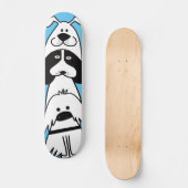 Schattigee Cartoon Dog Minimalistisch Huisdier Ont Persoonlijk Skateboard (Voorkant)