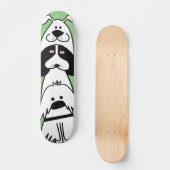 Schattigee Cartoon Dog Minimalistisch Huisdier Ont Persoonlijk Skateboard (Voorkant)