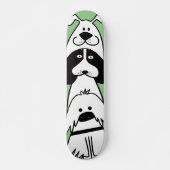 Schattigee Cartoon Dog Minimalistisch Huisdier Ont Persoonlijk Skateboard (Voorkant)