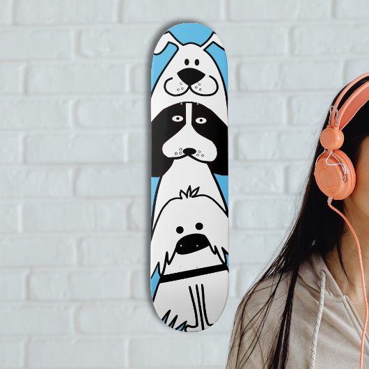 Schattigee Cartoon Dog Minimalistisch Huisdier Ont Persoonlijk Skateboard