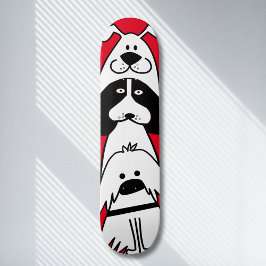 Schattigee Cartoon Dog Minimalistisch Huisdier Ont Persoonlijk Skateboard