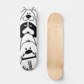 Schattigee Cartoon Dog Minimalistisch Huisdier Ont Persoonlijk Skateboard (Voorkant)