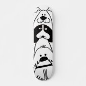 Schattigee Cartoon Dog Minimalistisch Huisdier Ont Persoonlijk Skateboard (Voorkant)