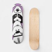Schattigee Cartoon Dog Minimalistisch Huisdier Ont Persoonlijk Skateboard (Voorkant)