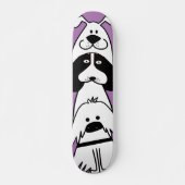Schattigee Cartoon Dog Minimalistisch Huisdier Ont Persoonlijk Skateboard (Voorkant)