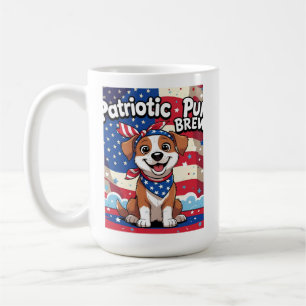Schattigee Cartoon Dog Mok - Rood Wit Blauw Bandan