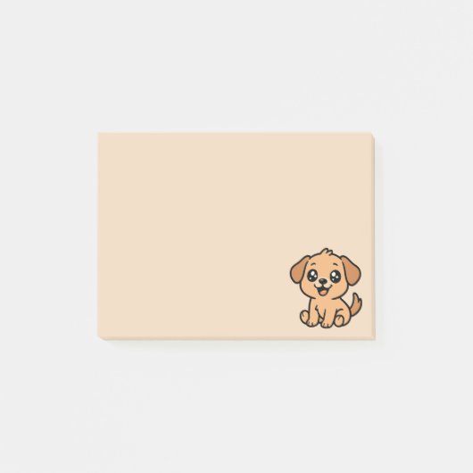 Schattigee Cartoon Dog Post-It Notes (Voorkant)