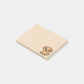Schattigee Cartoon Dog Post-It Notes (Schuin)