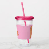 Schattigee Cartoon Dog Quote Acryl Drinkbeker (Links)