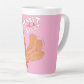 Schattigee Cartoon Dog Quote Latte Mok (Rechterhoek)
