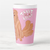Schattigee Cartoon Dog Quote Latte Mok (Voorkant)