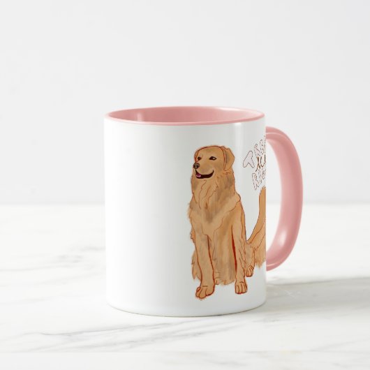 Schattigee Cartoon Dog Quote Mok (Voorkant rechts)