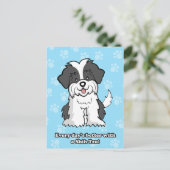 Schattigee Cartoon Dog Shih Tzu Briefkaart (Staand voorkant)