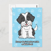 Schattigee Cartoon Dog Shih Tzu Briefkaart (Voorkant / Achterkant)