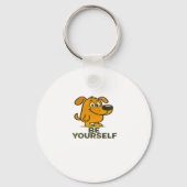 Schattigee Cartoon Dog Sleutelhanger Inspirerend B (Voorkant)