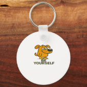 Schattigee Cartoon Dog Sleutelhanger Inspirerend B (Voorkant)