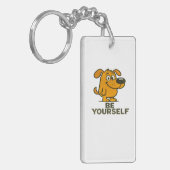 Schattigee Cartoon Dog Sleutelhanger Inspirerend B (Voorkant Links)