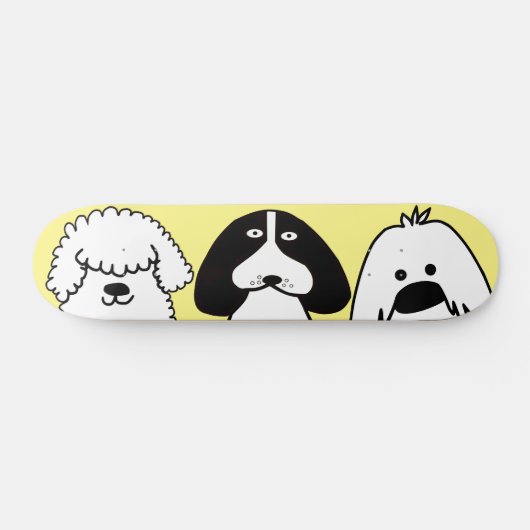 Schattigee Cartoon Dog Speels Huisdier Ontwerp Persoonlijk Skateboard (Horizontaal)
