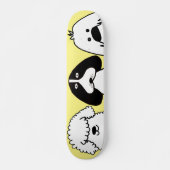 Schattigee Cartoon Dog Speels Huisdier Ontwerp Persoonlijk Skateboard (Voorkant)
