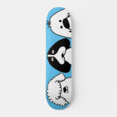 Schattigee Cartoon Dog Speels Huisdier Ontwerp Persoonlijk Skateboard (Voorkant)