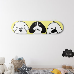 Schattigee Cartoon Dog Speels Huisdier Ontwerp Persoonlijk Skateboard