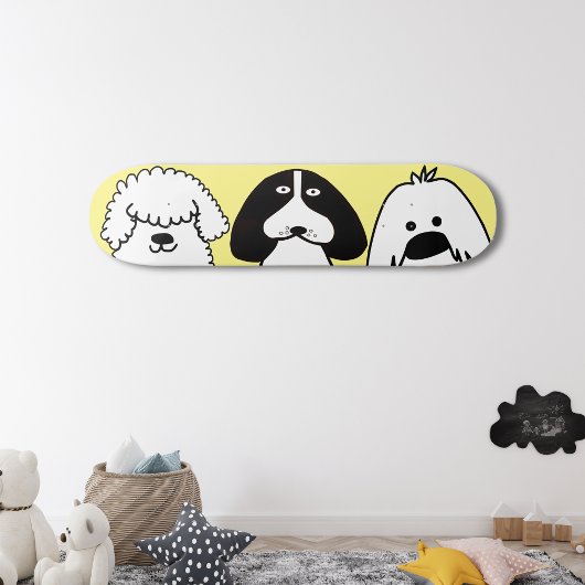 Schattigee Cartoon Dog Speels Huisdier Ontwerp Persoonlijk Skateboard