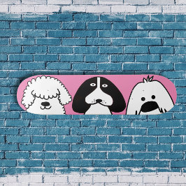 Schattigee Cartoon Dog Speels Huisdier Ontwerp Persoonlijk Skateboard