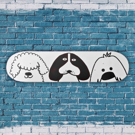 Schattigee Cartoon Dog Speels Huisdier Ontwerp Persoonlijk Skateboard