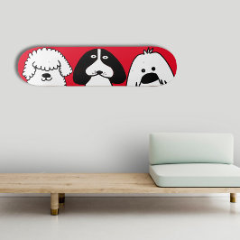 Schattigee Cartoon Dog Speels Huisdier Ontwerp Persoonlijk Skateboard