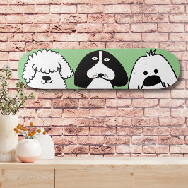 Schattigee Cartoon Dog Speels Huisdier Ontwerp Persoonlijk Skateboard