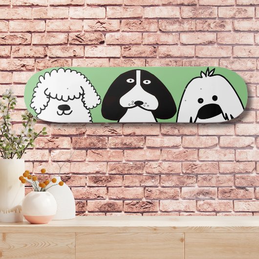 Schattigee Cartoon Dog Speels Huisdier Ontwerp Persoonlijk Skateboard