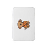 Schattigee Cartoon Dog Trick-or-Treating Classic T Badmat (Voorkant Verticaal)