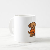 Schattigee Cartoon Dog Trick-or-Treating Classic T Koffiemok (Voorkant links)