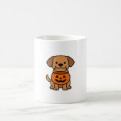 Schattigee Cartoon Dog Trick-or-Treating Classic T Koffiemok (Center)
