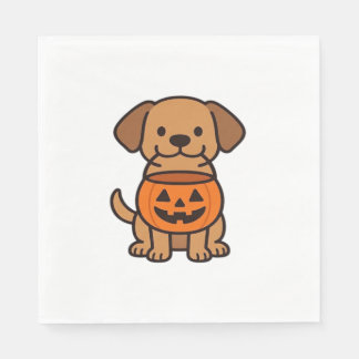 Schattigee Cartoon Dog Trick-or-Treating Classic T Servet
