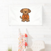 Schattigee Cartoon Dog Trick-or-Treating Classic T Spandoek (Insitu)